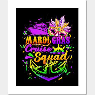 Mardi Gras Cruise Squad 2024 Matching Group Family Vacation Posters and Art